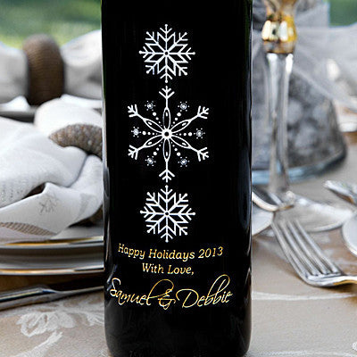 Elegant Wonderland Etched Wine