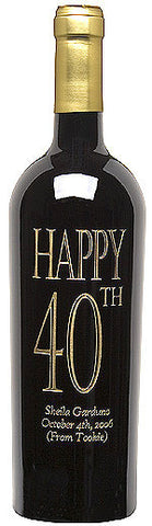 Traditional Anniversary Etched Wine