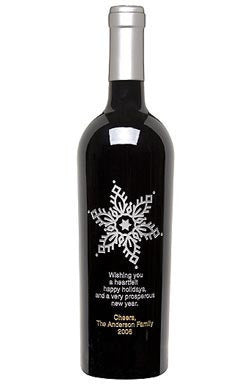 Classic Snowflake Etched Wine