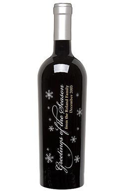 Greetings of the Season 2 Etched Wine